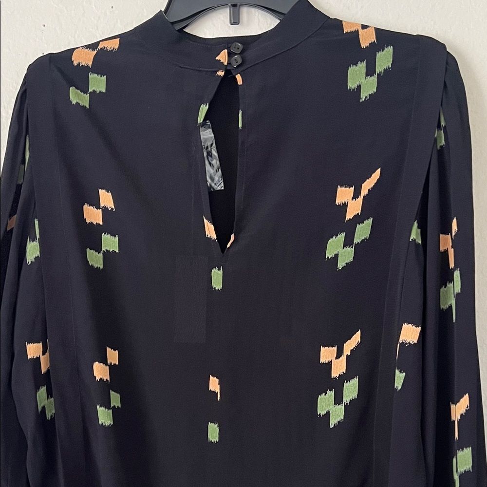 NWT Rachel Pally Rayon Silvia Top Black Long Sleeves in Size M - Picture 9 of 16